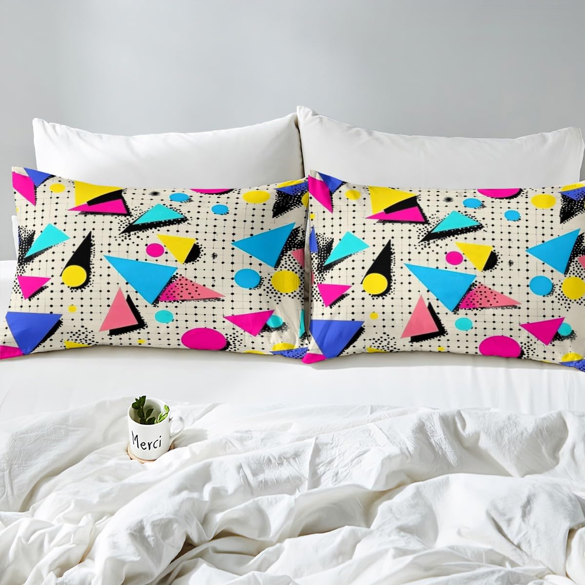 Amazon.com: 80s 90S Fashion Style Bedding Set Queen Size,Retro
